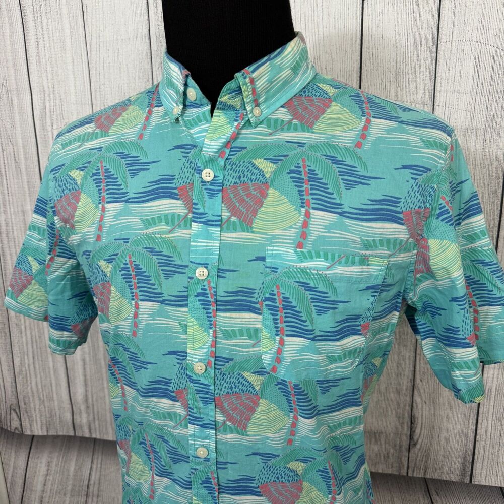 Vineyard Vines Men's Large Multicolor Slim Fit Cotton Hawaiian Murray Shirt - Picture 2 of 5